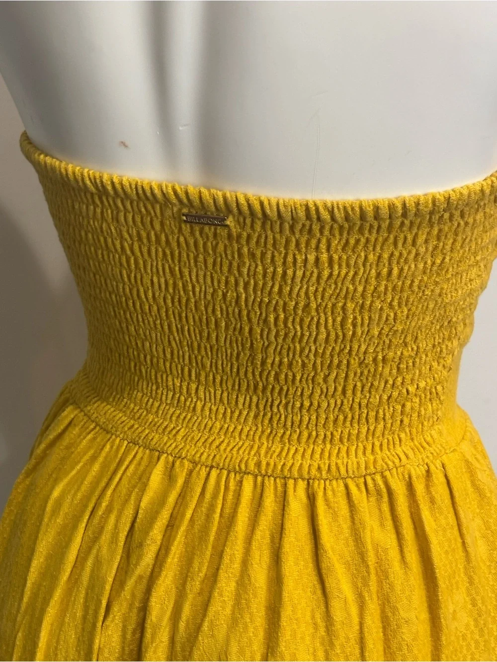 Billabong X The Salty Blonde Yellow Strapless Tie-Front Maxi Dress - Picture 6 of 10